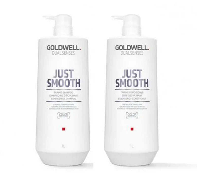 Goldwell Dualsenses Just Smooth Taming 1 Litre Shampoo and Conditioner Duo