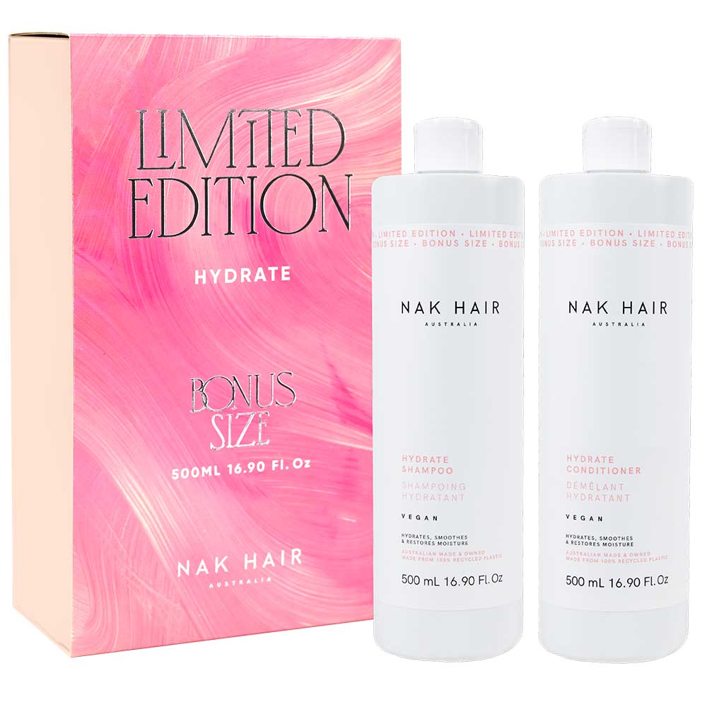 NAK Hydrate Shampoo and Conditioner 500ml Duo
