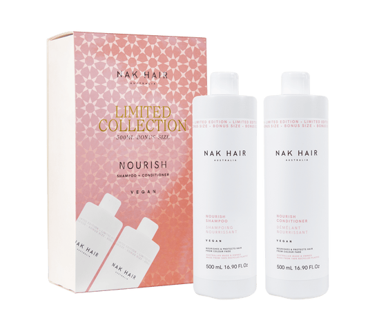 NAK  Nourish Shampoo and Conditioner 500ml Duo