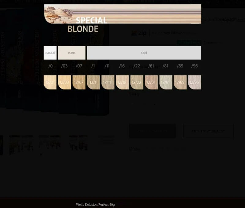 Wella - Koleston Perfect Permanent Colour 60g (KP 0 to KP 9 colour range)