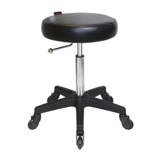 Turbo Black Salon Stool - Black Base - Click'n Clean Castor Wheels