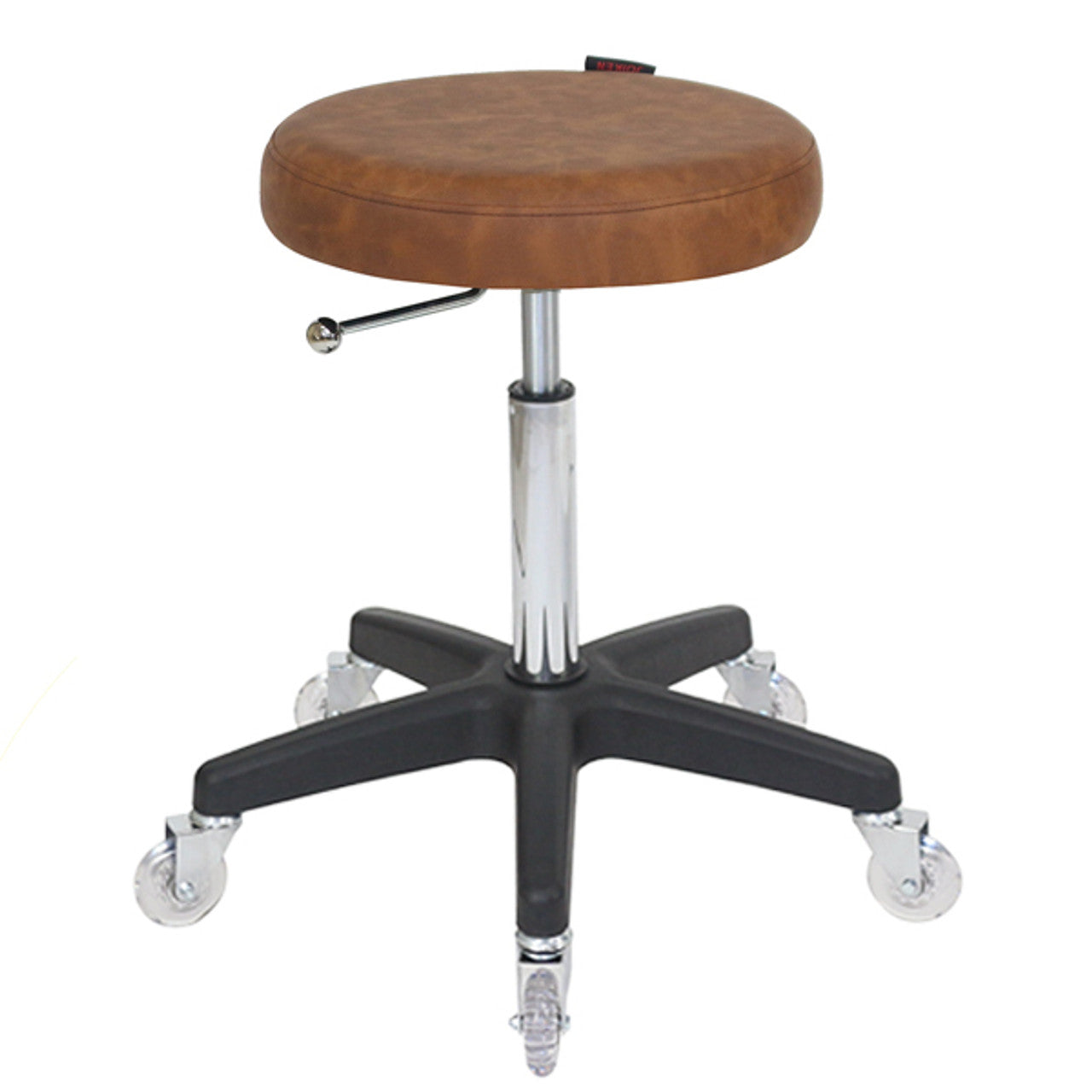 Turbo Tan Salon Stool - Black Base